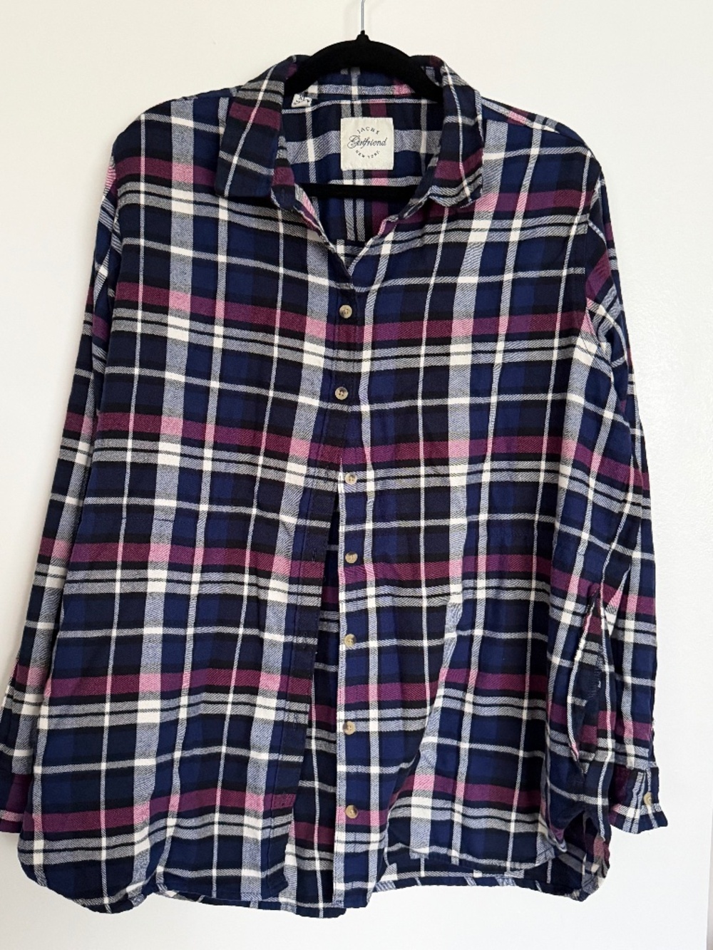 Long sleeve flannel shirt with pockets! - Size XL